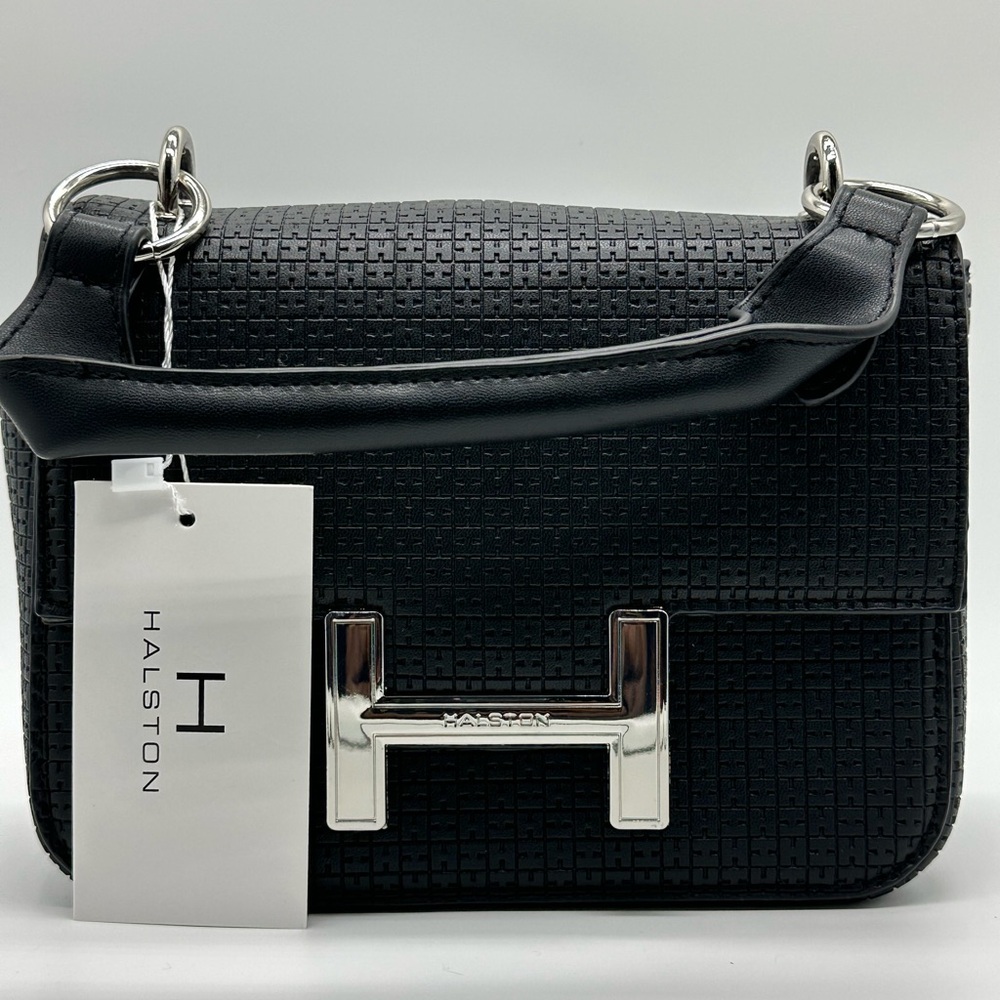 Halston Heritage Black Crossbody Bag - Picture 1 of 9